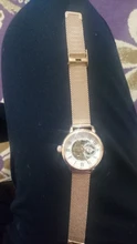 Orpesa-Reloj de pulsera mecánico para Mujer, pulsera de malla de acero inoxidable, Reloj femenino elegante