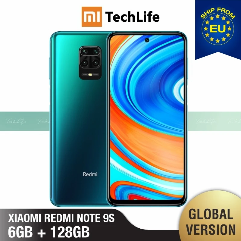 Global Version Xiaomi Redmi Note 9S 6GB RAM 128GB ROM (Brand New / Sealed) Redminote9s Smartphone Mobile