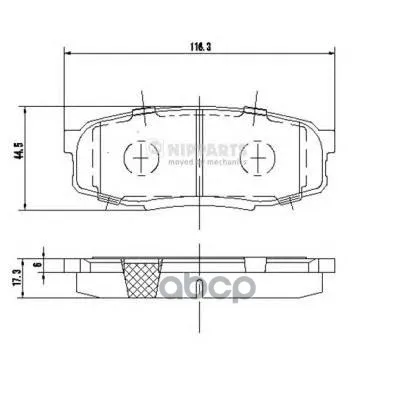 Колодки Тормозные Задние Nipparts N3612043 Nipparts арт. N3612043