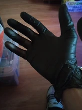 Guantes de nitrilo negro 100 unids/lote comida grado impermeable alergia libre desechable seguridad sintético guantes de nitrilo