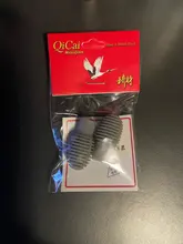 QiCai QC0296, baqueta de silicona, punta de protección silenciosa para práctica 5A 7A, paquete de 2 piezas