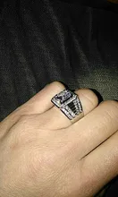 FDLK suntuoso de los hombres de aleación de Zinc de anillo de 2,0 quilates Natural cristal CZ blanco anillo venda de boda de los hombres joyería de fiesta