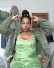 Vestido de punto verde con estampado de Cachemira para mujer, vestido Sexy ajustado sin mangas con tirantes finos, para fiesta en la playa, por debajo de la rodilla, Y2K, 2021