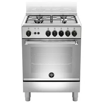 

Gas stove AMN664GXV 4 burners Gas stove Gas furnace ventilated Class a + size 60x60 cm color Steel series AmericanaLA GERMA
