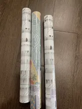 Wall Mural Stick Daisy Waves Self-Adhesive Handpainting Haohome White Peel Crane Prepasted