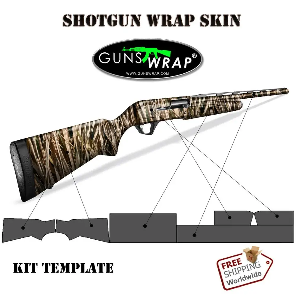 Камуфляжная пленка для оружия Трава -6. GunsWrap. Защита и маскировка полуавтомата.