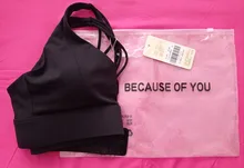 F.DYRAA Sujetador con correas cruzadas a prueba de golpes Sujetador deportivo para correr Gimnasio Sujetador superior Mujer Dobladillo ancho Push Up Entrenamiento Fitness Yoga Crop Tops Sujetador