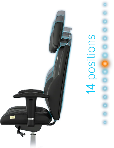 Office chair KULIK SYSTEM BUSINESS Black Computer chair Relief and comfort for the back 5 zones control spine