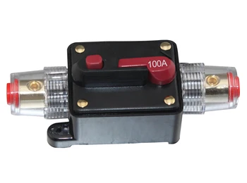 

100A Car Audio Inline Circuit Breaker Fuse Holder For 12-48V Protection Skcb-04-100A