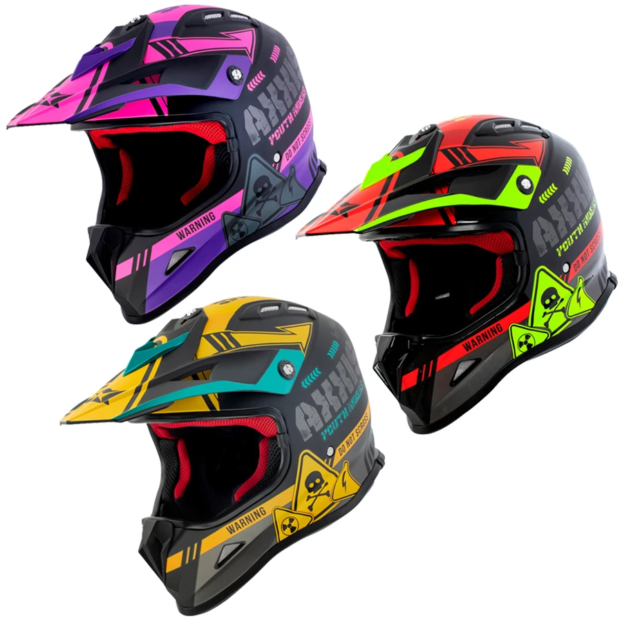 Casco motorista infantil Wolverine Off Road Enduro Motocross motocicleta niño Tallas S y L| | - AliExpress