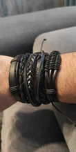 5 unidades de pulseras de plumas Taichi negras para hombre, brazalete de cuerda, brazalete de cuero, accesorios de joyería para mujer