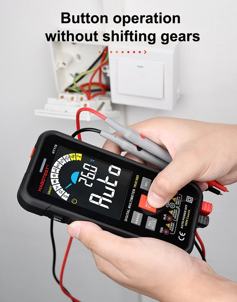 Digital Multimeter Professional Smart Multimeter AC DC Voltage Current TRMS Capacitance HZ REL OHM MultiTester DMM Meter personalised tape measure