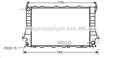 Радиатор Audi 100 2.6/2.8 92-95 Ava Aia2083 Ava арт. AIA2083