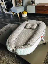 Babynest-cama nido para bebé recién nacido, cuna portátil de viaje, Tissu, Coton, cuna de salón para bebé, parachoques con cojín