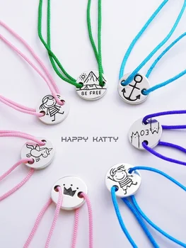

Bracelet HAPPY KATTY is made of 925 sterling silver round shape 10mm nylon thread size on the wrist