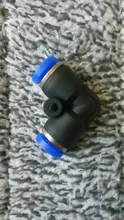Conector neumático PV, manguera de aire/agua y conector de empuje de tubo de plástico de 4-16mm, conector rápido de manguera, adaptador de ángulo, enchufe 1 Uds