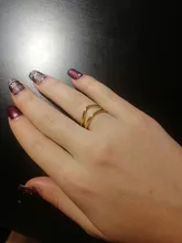XIYANIKE-anillos de plata de ley 925 para mujer y parejas, joyería de fiesta curva de doble capa chapada en oro