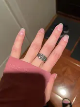 Anillos de cinturón de Plata de Ley 925 auténtica para mujer, anillos sencillos de plata sólida, joyería Vintage para fiesta 2021