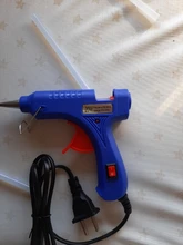 Pistola de pegamento de fusión en caliente de 20W con barras de pegamento, Mini pistolas industriales, herramienta de temperatura térmica eléctrica con palos de 7*100MM