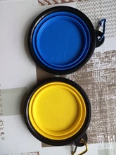 1 Uds 6 color plegable borde negro y el gato recipiente para mascotas beber tazón alimentación tazón de plástico al aire libre viajes colgar para comida