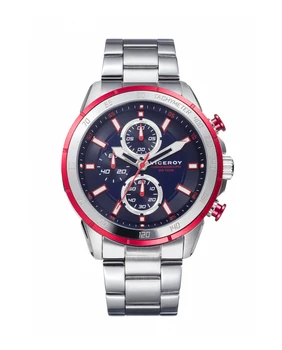 Reloj Viceroy 46801-37 reloj pulsera cronógrafo colección Heat para hombre, en acero con bisel fino y elegante en ip rojo