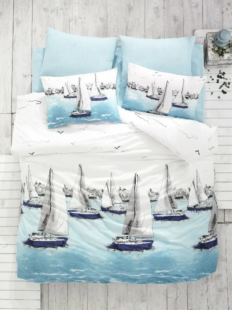 

Gold Case Ranforce 100% Cotton Twin Size Set Duvet-Gocek