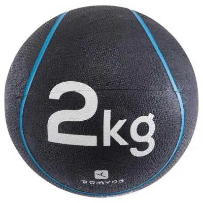 МЕДБОЛ ДЛЯ ПИЛАТЕСА И ТОНИФИКАЦИИ МЫШЦ УТЯЖЕЛЕННЫЙ 2 КГ DOMYOS. Decathlon - Цвет: Синий
