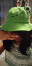 Sombrero de cubo de letras de rana para mujer, gorra de pescador con cubierta, protector solar, para verano