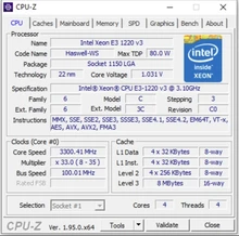 Intel Xeon E3 1220 V3 3,1 GHz 8MB 4 Core SR154 LGA1150 procesador de CPU