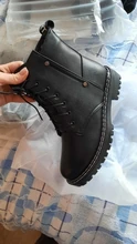 AIYUQI-Botas cortas de cuero genuino para mujer, botines de lana cálidos y antideslizantes, para estudiantes, para invierno, 2021