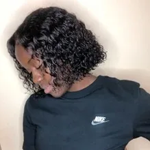 Pelucas de cabello humano con encaje frontal para mujeres negras peluca rizada de ondas profundas hd, bob frontal, pelo largo afro brasileño de 30 pulgadas, peluca de agua completa