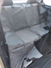 DEKO-Protector para asiento de coche para perros, hamaca de transporte con visión de malla para mascotas, Protector de seguridad, alfombrilla para asiento trasero de coche con cremallera y bolsillo para viaje