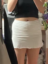 Minifalda de los 90 para mujer, ropa de playa a la moda Y2K, accesorio blanco, faldas plisadas Harajuku, de cintura alta, para verano