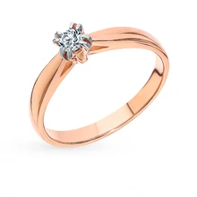 Золотое кольцо «бриллианты якутии» SUNLIGHT проба 585