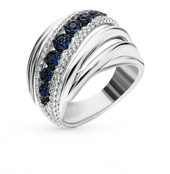 

Silver ring with cubic zirconia sunlight sample 925