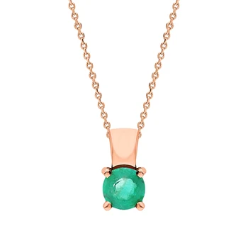

Gold necklace with emeralds sunlight sample 585