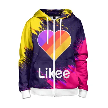 

Children's sweatshirt 3D with zipper likee