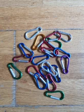 LLavero de mosquetón de aluminio con Clip para acampada al aire libre, hebilla de botella de agua, accesorios de viaje para escalada, 20 Uds.