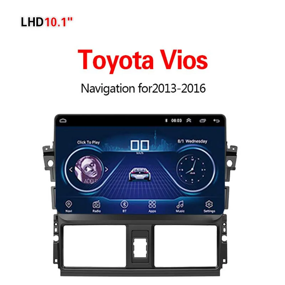 WIFI 1G16G Lionet gps навигация для автомобиля Toyota Vios 2013- 10,1 дюймов LT1004Y - Размер экрана, дюймов: WIFI 1G16G