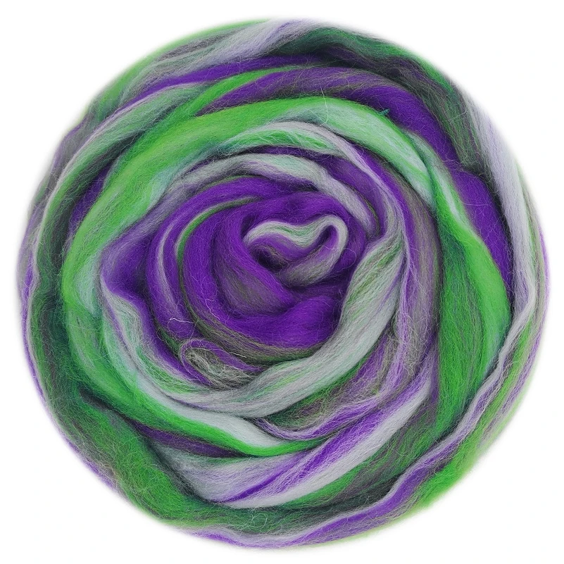Wool Blended Wool Roving 50g Merino Mixed Hand Dyed Top Art Needle and Wet Felting Supplies Needle Felting Diy (NO.11)