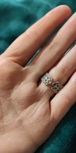 Tiny Trendy Cubic Zirconia Crystal Hollow Out Gold Luxury Cz Stone Open Adjustable Rings