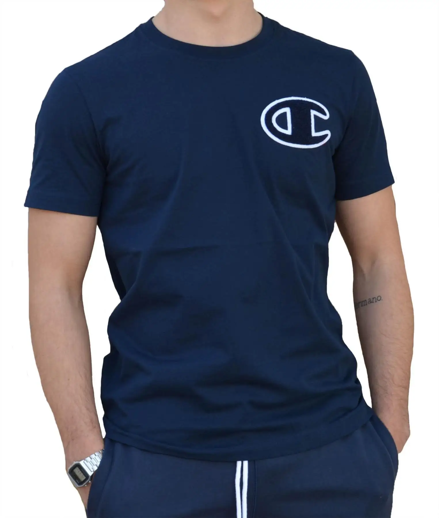 Синяя Футболка CHAMPION MAN'S 213251BS503 | Мужская одежда