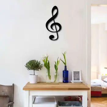 

Metal Wall Art Treble Clef Metal Table 70x32 cm Interior Decoration Home Decor
