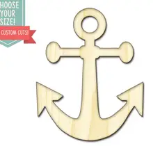 10 анкерных деревянных вырезанных-на заказ Выберите свой размер-Лазерная Резка деревянных художественных принадлежностей Настенный декор свадебный детский DCS0603