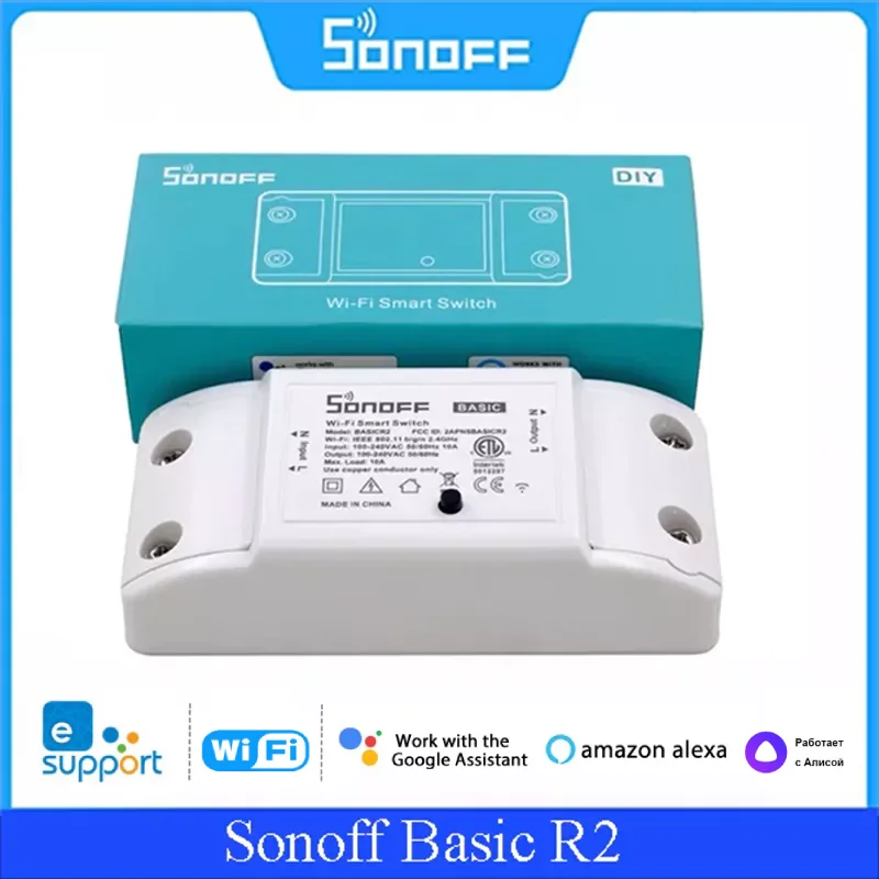 Sonoff Basic R2 Upgrade DIY Wireless WiFi Switch Smart Home eWelink Remote Timing Control Switches For Alice Alexa Google Home