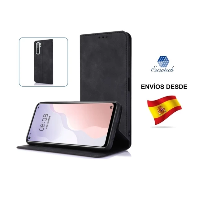 Cool Funda Flip Cover Tipo Libro Liso Negro para Xiaomi Redmi Note