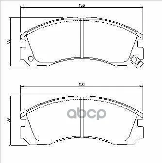Колодки Тормозные Дисковые Mitsubishi Outlander 03/Pajero 9000/00 Передние Bosch арт. 0986424523