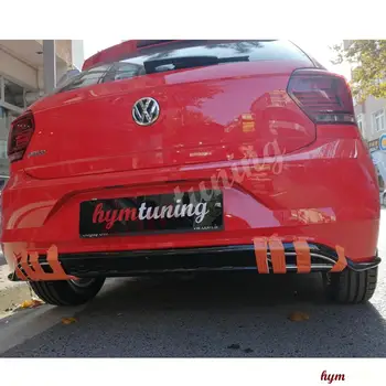 

VW Polo MK6 Rline Diffuser, Glossy Black 2018 2019 2020 ABS Plastic Diffuser Sport LModel Diffuser Car Accessory Universal