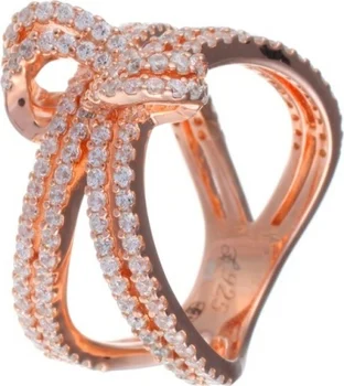 

Jay VI ring with cubic zirconia silver with gilding