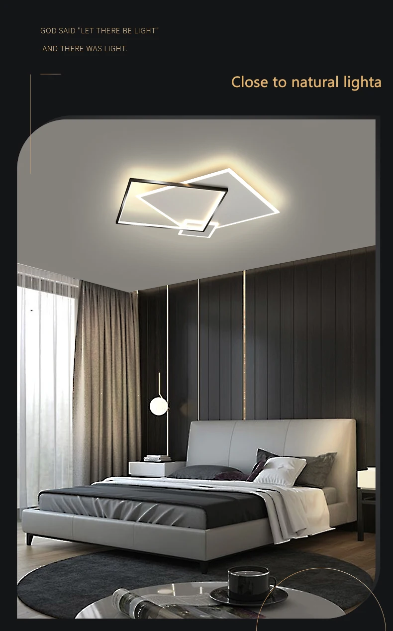 Modern LED Ceiling Lamp For Living Room Bedroom Dining Room Kitchen Lounge Gold Square Design Remote Control Chandelier Light glass chandelier